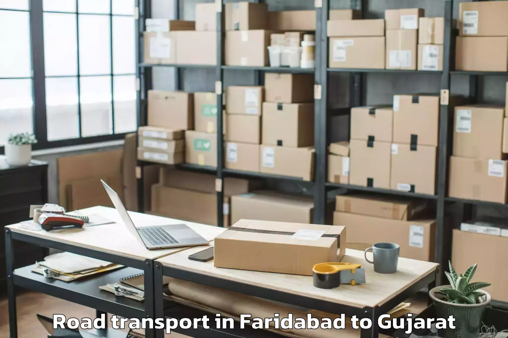 Book Faridabad to Dhuwaran Road Transport